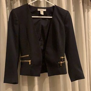 H&M Navy Crop Blazer